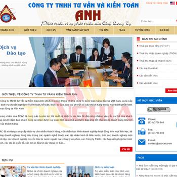 Website giới thiệu công ty Kiểm Toán Anh